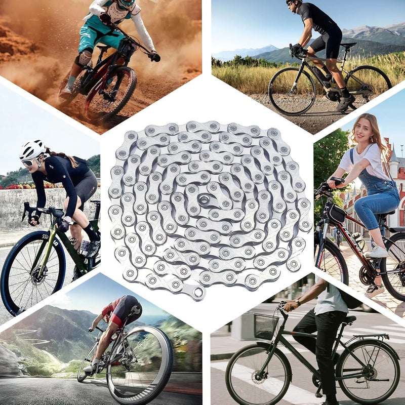 RainFlowwer 6/7/8/9/10/11/12 Speed Bike Chain – High-Strength, Durable & Smooth-Shifting for Road/Mountain Bikes (10-Speed) - Image 3